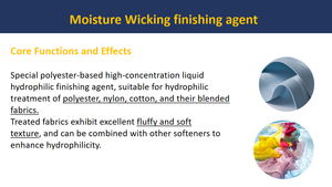 Agent de finition hydrophile en polyester à 99 % de pureté, absorbant l'humidité, pour un toucher doux et moelleux, auxiliaire textile pour tissus - Product Image 4