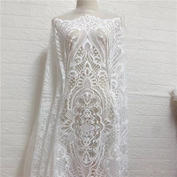 Tissu de mariée populaire Hechun HC-6710 avec des paillettes et des applications en dentelle