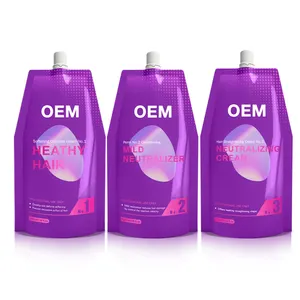 Salon Professional Afro Kinky Hair Straight Perm Products Hair Lotion Perm Rebounding Cream Set For Damage