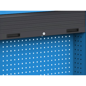 Fami Work Look 2000x300x1064mm unité murale bleue avec armoire volet roulant et 240 crochets - Product Image 2