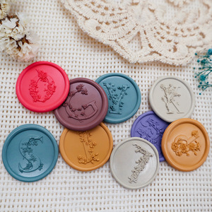 Etiquetas Adhesivas Personalizadas con Cera de Sellado Trasera 3M, Etiquetas de Sellado de Sobres en Relieve, Varios Colores, para Bodas - Product Image 4