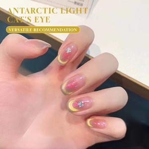 Vernis à ongles gel effet œil de chat Northern Lights, populaire, coloré, avec perles de verre, vernis à ongles œil de chat rose - Product Image 3