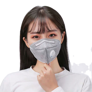 Kn95Mask Penutup Wajah 5 Lapis <span class=keywords><strong>Ffp2</strong></span> Sekali Pakai Hitam Bersertifikat dengan Katup Pernapasan Kemasan Tunggal Gratis Pencetakan Logo - Product Image 4