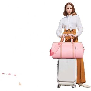 Bolsas de viaje grandes tipo duffel de fábrica BSCI, 2 en 1, maleta colgante, bolsas de viaje para trajes, bolsa de viaje convertible para llevar ropa, para mujeres - Product Image 6