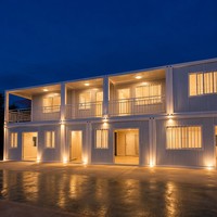 Contenedor de Oficina Prefabricado Apilable de 5950*2800 mm, Edificio de Alojamiento Portátil de Dos Pisos para Obras