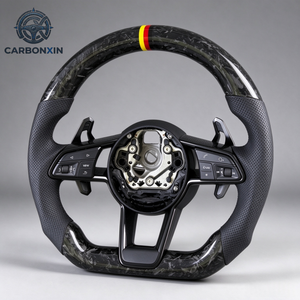 Volant RS personnalisé avec cuir pour Audi A6 C7 RS3 8Y RS4 RS5 B9.5 RS6 C8 2021-2024 - Fibre de carbone - Product Image 2