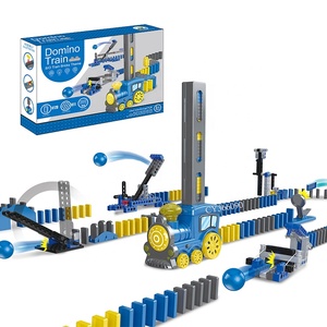 120PCS <strong>Dominoes</strong> Toy <strong>Train</strong> With Light and Sound DIY Educational Toys for Kids - Product Image 3