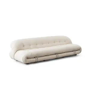 Moderne Italiaanse Schuimbank Luxe Woonkamer 3-zits Fauteuil Sofa Meubels