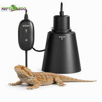 Lampe d'éclairage pour reptiles REPTIZOO Smart WiFi Deep Dome avec contrôle de la température, application et minuterie pour dragon barbu, tortue, gecko léopard