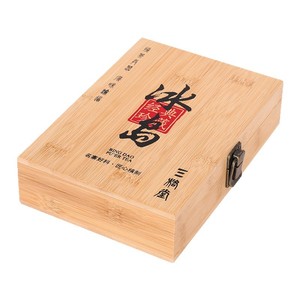 Flip-top tea box wholesale, tea packaging, wooden box, tea bag packaging, gift box, household solid wood high-end tea storage - Product Image 5