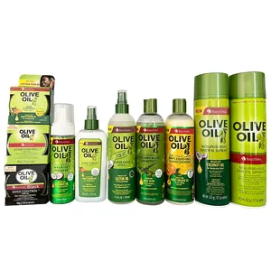 Olive oil hair treatment products nourish repair 100% natural olive extracts women hair care olive oil wholesale