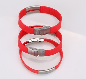 Benutzer definierte Laser gravur Silikon ID Armband Outdoor Männer Armbänder Notfall ID Name Armband