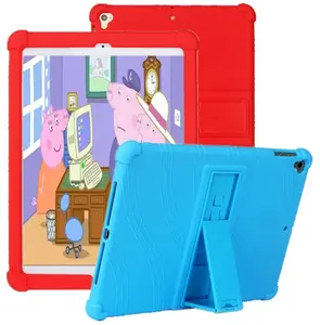 Shock Proof Kids Soft Silicone Back Cover case with stand for iPad 10.2 2019 / Air 10.5 2019 / Pro 10.5 2017