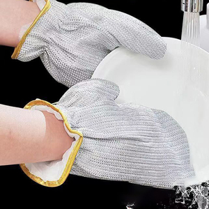 Gants de nettoyage en fil métallique pour cuisine, pour casseroles et poêles, chiffons à vaisselle, gants de nettoyage ménager en fil métallique anti-rayures - Product Image 2
