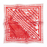 Vente directe d'usine - Style festif rouge - Convient pour le Nouvel An - Mouchoirs carrés en coton imprimés numériquement recto-verso
