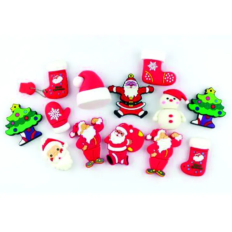 Santa Claus Type Printing Logo Ce Rohs Certification With Full Capacity Chip Usb Flash Drive Pad