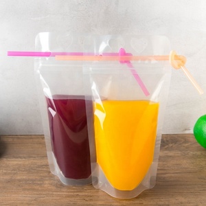 <span class=keywords><strong>Pochette</strong></span> à emporter jetable personnalisée de 500ml en PE avec impression offset pour thé au lait jus bière soda et vin - Product Image 6
