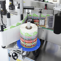 Machine d'étiquetage automatique haute vitesse double face pour bouteilles carrées et rondes, applicateur avant-arrière pour cosmétiques et produits de lavage corporel