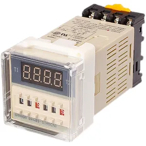 DH48S-1Z Siklus Ulang SPDT, dengan Soket Seri DH48S Delay Timer dengan Dasar AC 220V 110V AC/DC 24V 12V