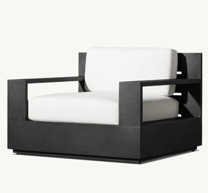 Muebles de patio de diseño moderno, sillón de aluminio de lujo de <span class=keywords><strong>Marbella</strong></span>, sofá de aluminio con recubrimiento en polvo para exteriores - Product Image 3