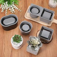Moules et formes en béton pour jardinière en silicone Moules pour pots de fleurs en ciment