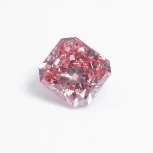 1,16 Karat Radiant geschnittener rosa Diamant labortan CVD-Diamant für Diamantschleife
