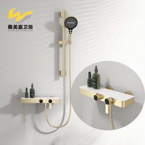 Vimijia Dual-Function Portable Bathroom Shower <b>Set</b> Liftable Faucet Cross-Border Exclusive Brushed Gold <b>Bath</b> <b>Hardware</b> - Product Image 1