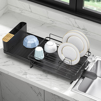 WIREKING Égouttoir à vaisselle extensible pour évier, organisateur de cuisine et accessoires ménagers