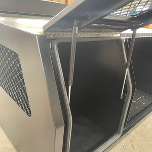 Portable Waterproof 3-Door Aluminum Ute Canopy with Outdoor Lockable <b>Tool</b> <b>Boxes</b> and 1/4 Dog Cage - Product Image 5