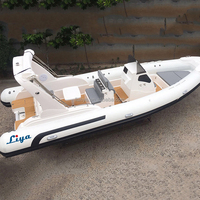 Bateau pneumatique Liya de 25 pieds, bateau à rames, bateau en fibre de verre, bateau de pêche