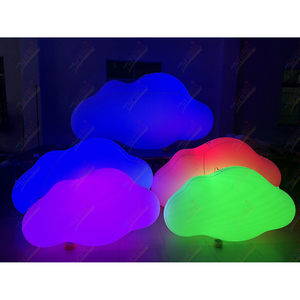 Zhenmei 2m treo Inflatable đám mây hình dạng bóng với LED chiếu sáng cho sự kiện trang trí sân khấu - Product Image 2