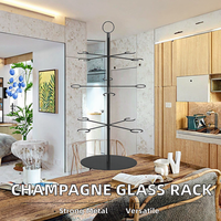 Moderne Hochzeit Metall Weinglas Display Rack Stand Typ mit einfacher Installation-Fabrik Großhandel Champagner Glas Lagerhalter