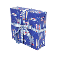 Papier d'emballage cadeau jetable personnalisé de marque Jude, origine Zhejiang, 80g, papier couché, impression personnalisée, 50x70cm, vente en gros