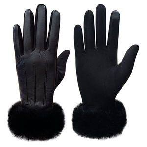 Fashion PU Leather <b>Gloves</b> for Winter 2025 New Style Keep Warm <b>Touchscreen</b> <b>Gloves</b> Comfortable Women' <b>Gloves</b> - Product Image 2