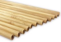 Pailles en bambou écologiques jetables pour boissons chaudes ou froides