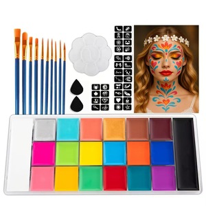Peinture corporelle fluorescente 20 couleurs, pour <span class=keywords><strong>Halloween</strong></span>, Noël, fêtes, spectacles, compétitions et maquillage - Product Image 4