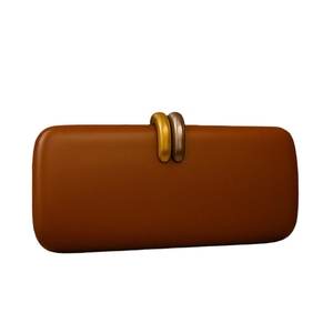 Women Solid PU Evening Bag Elegant Two Tone Closure Clutch Purse Versatile Chain Strap Handbag for Formal Occasions - Product Image 3