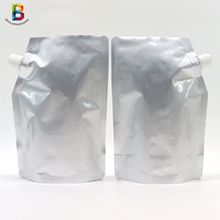 Vente en gros 30ml 20ml 50ml Emballage de liquide Pochettes à bec supérieur en aluminium Sacs à café boisson debout en plastique