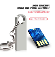 Pendrive Metálico USB2.0 3.0 de 1GB con Impresión de Logotipo Personalizado, Económico, Promocional 2025, con 1 Año de Garantía