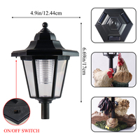 Lampe de jardin familiale solaire en forme de poulet, statue de coq, de poule et de poussins en résine avec inscription « BIENVENUE », décoration de patio extérieur pour la cour et la pelouse