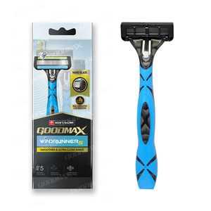 GOODMAX Rasoir à dos ouvert Rasoir pour hommes Rasoir à <span class=keywords><strong>pain</strong></span> Rasoirs jetables avec 5 lames - Product Image 1
