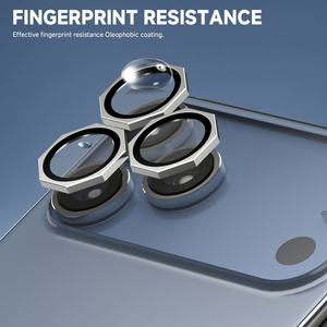 Verre trempé octogonal 9H de haute qualité, couverture intégrale, anti-éclats, <span class=keywords><strong>étanche</strong></span>, HD clair, anti-rayures, pour objectif d'appareil photo de téléphone portable - Product Image 5