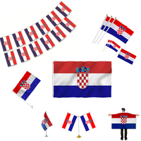 Hot Selling Kroatien Fußball Fan Produkte benutzer definierte Logo Kroatien Fußball Fans Souvenir Merchandise Kroatien Fußball Trikot Flagge