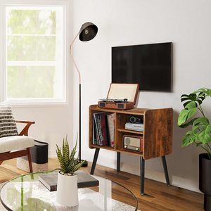 Phòng ngủ phòng khách lớn Vinyl Máy nghe nhạc bàn xoay đứng holdstorage cabinettable với gỗ sồi chân - Product Image 2