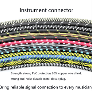 Cable de <span class=keywords><strong>guitarra</strong></span> trenzada, instrumento de bajo ruido, 2022 Tweed, de color rizado, 6,35mm - Product Image 6