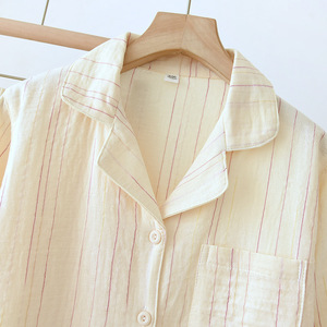 All'ingrosso pigiama a righe di alta qualità da donna in <span class=keywords><strong>cotone</strong></span> a manica lunga vestito di <span class=keywords><strong>cotone</strong></span> <span class=keywords><strong>vestiti</strong></span> per la casa Casual abbigliamento da notte Set - Product Image 6