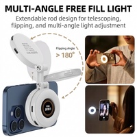 Mini lampe LED magnétique d'extérieur, batterie 400 mAh, pliable, luminosité réglable, trois modes de couleur, multifonctionnelle