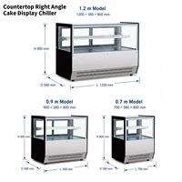 Vitrine Réfrigérée Commerciale pour Gâteaux avec Porte Vitrée, Vitrine de Pâtisserie, Réfrigérateur à Desserts, Équipement de Présentation pour Boulangerie