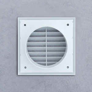 Hefengxing Louvered Vent Cover ABS Matte Single Layer Screw Fixing Circular Air Vent For Bathroom Kitchen Exhaust - Product Image 2