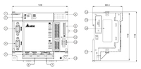 PLC Delta (Controlador Lógico Programable) Modelo DVP50MC11T con Comunicación Modbus y Fuente de Alimentación de 24 VCC, OFERTA
